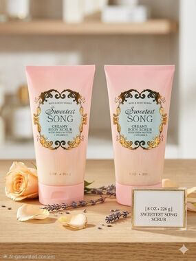 Bath & Body Works Sweetest Song Creamy Body Scrub - Light Pink